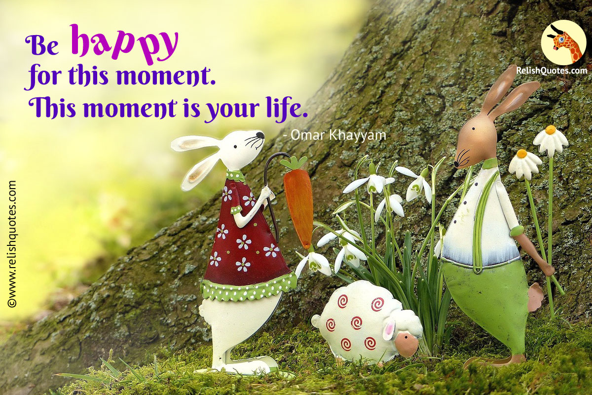 Be Happy For This Moment This Moment Is Your Life Happiness Quote Relishquotes