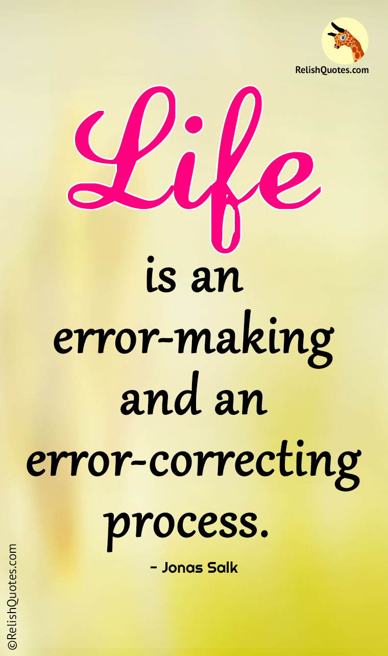 Correcting Error in Life Moving On Quotes