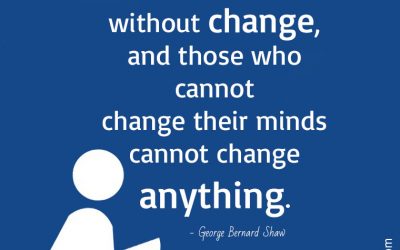 “Progress is impossible without change, and those who cannot change their minds cannot change anything.”