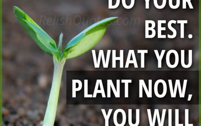 “Always do your best. What you plant now, you will harvest later.”